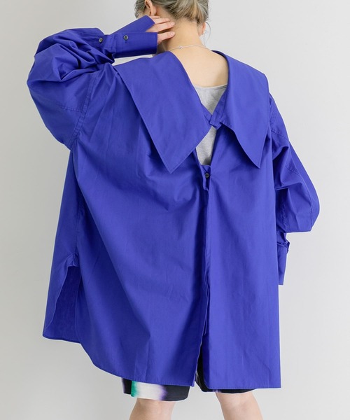 iI（アイ）の「iI　square collar blouse（シャツ/ブラウス・レディース・ホワイト/ブラック/ブルー・ONE）」の17枚目の写真