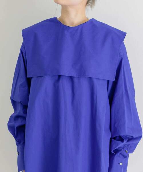 iI（アイ）の「iI　square collar blouse（シャツ/ブラウス・レディース・ホワイト/ブラック/ブルー・ONE）」の14枚目の写真