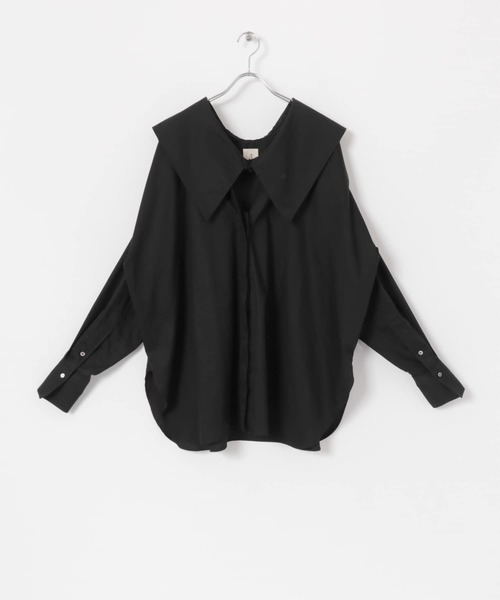 iI（アイ）の「iI　square collar blouse（シャツ/ブラウス・レディース・ホワイト/ブラック/ブルー・ONE）」の7枚目の写真