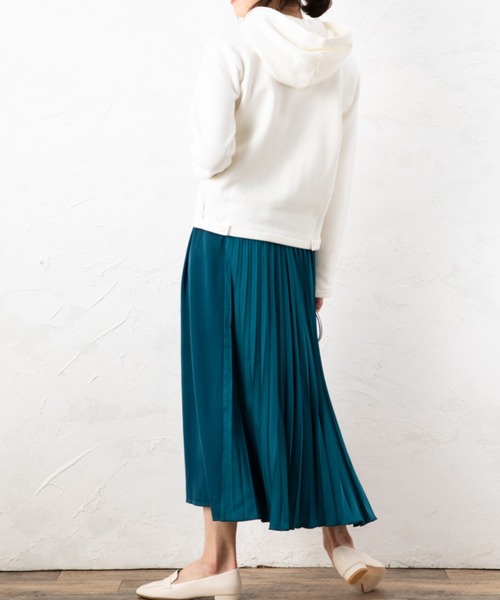 aunt lily(アントリリー)の「バックプリーツ切替フレアースカート笳・(スカート・レディース・イエロー/ライトカーキ/ブルーグリーン・11号/9号/13号/7号/15号)」の21枚目の写真