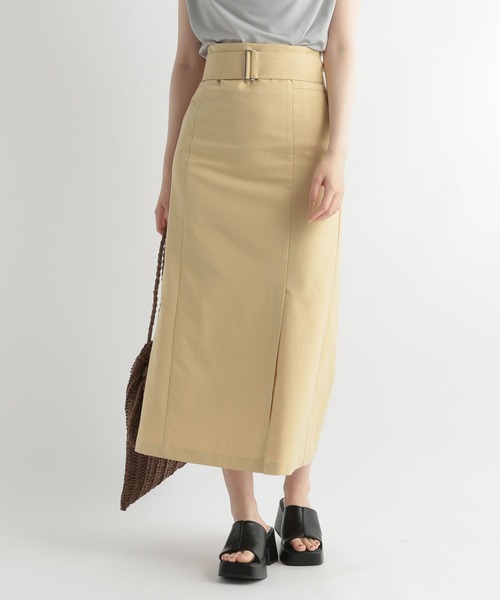 Andemiu（アンデミュウ）の「ハイウエストＩラインスカート348112（スカート・レディース・パープル/ブラウン/イエロー系その他/グリーン・FREE）」の10枚目の写真