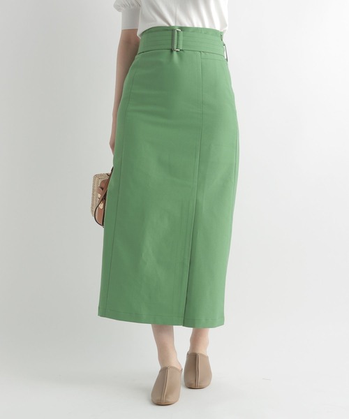 Andemiu（アンデミュウ）の「ハイウエストＩラインスカート348112（スカート・レディース・パープル/ブラウン/イエロー系その他/グリーン・FREE）」の22枚目の写真