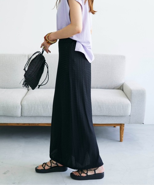 ECRIRE（エクリール）の「カットレーススカート（スカート・レディース・ベージュ/ブラック・M）」の10枚目の写真