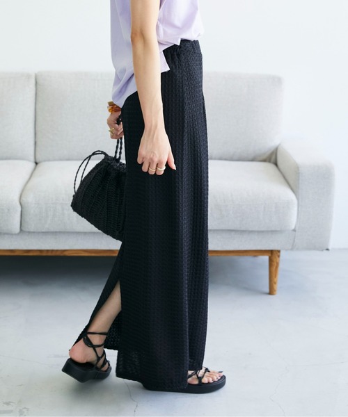 ECRIRE（エクリール）の「カットレーススカート（スカート・レディース・ベージュ/ブラック・M）」の11枚目の写真