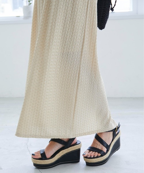 ECRIRE（エクリール）の「カットレーススカート（スカート・レディース・ベージュ/ブラック・M）」の5枚目の写真