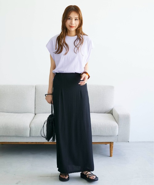 ECRIRE（エクリール）の「カットレーススカート（スカート・レディース・ベージュ/ブラック・M）」の7枚目の写真