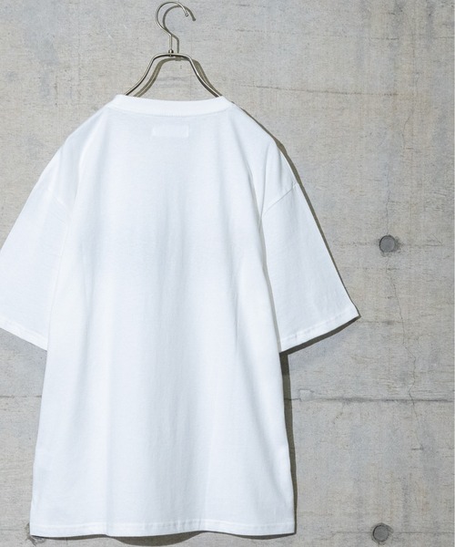 Limited Line Naive Magic(リミテッドラインナイーブマジック)の「【a】〔PETTY WOLF〕サガラ刺繍フロントロゴ 半袖BIGTシャツ(Tシャツ/カットソー・メンズ・ブルー/ホワイト/グリーン/ブラック・MEDIUM/LARGE)」の7枚目の写真