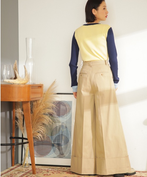 mici（ミチ）の「(mici)スーパーワイドパンツ（その他パンツ・レディース・ベージュ/ホワイト系その他・SMALL/MEDIUM）」の6枚目の写真