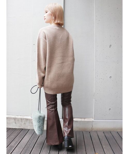 MURUA（ムルーア）の「クルーネックルーズニット（ニット/セーター・レディース・ブラック/グリーン/ブルー/モカ・FREE）」の6枚目の写真