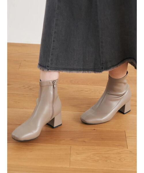 ORiental TRaffic(オリエンタルトラフィック)の「ORiental Traffic ストレッチブーツ(ブーツ・レディース・ブラウン/グレイッシュベージュ/ブラック/カーキ・S/M/L/LL)」の10枚目の写真