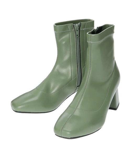 ORiental TRaffic(オリエンタルトラフィック)の「ORiental Traffic ストレッチブーツ(ブーツ・レディース・ブラウン/グレイッシュベージュ/ブラック/カーキ・S/M/L/LL)」の22枚目の写真