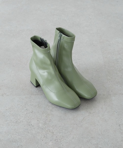 ORiental TRaffic(オリエンタルトラフィック)の「ORiental Traffic ストレッチブーツ(ブーツ・レディース・ブラウン/グレイッシュベージュ/ブラック/カーキ・S/M/L/LL)」の4枚目の写真