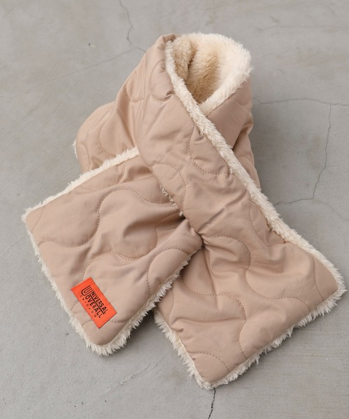 UNIVERSAL OVERALL（ユニバーサルオーバーオール）の「【UNIVERSAL OVERALL】ウェーブキルト差し込みマフラー（マフラー・レディース・ベージュ/ブラウン/グリーン/ネイビー・FREE）」の6枚目の写真