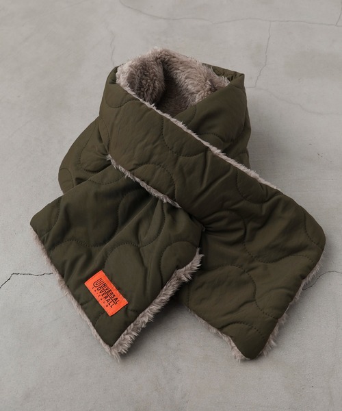 UNIVERSAL OVERALL（ユニバーサルオーバーオール）の「【UNIVERSAL OVERALL】ウェーブキルト差し込みマフラー（マフラー・レディース・ベージュ/ブラウン/グリーン/ネイビー・FREE）」の7枚目の写真