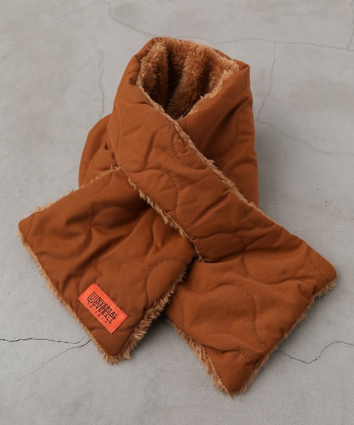 UNIVERSAL OVERALL（ユニバーサルオーバーオール）の「【UNIVERSAL OVERALL】ウェーブキルト差し込みマフラー（マフラー・レディース・ベージュ/ブラウン/グリーン/ネイビー・FREE）」の5枚目の写真