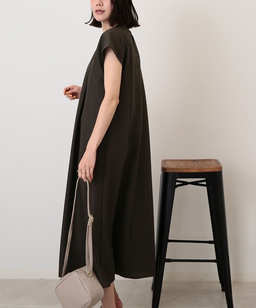 DRESKIP(ドレスキップ)の「◆麻調フレンチタックワンピース(ワンピース・レディース・グレー系その他/オレンジ/ブラック・03/02)」の18枚目の写真