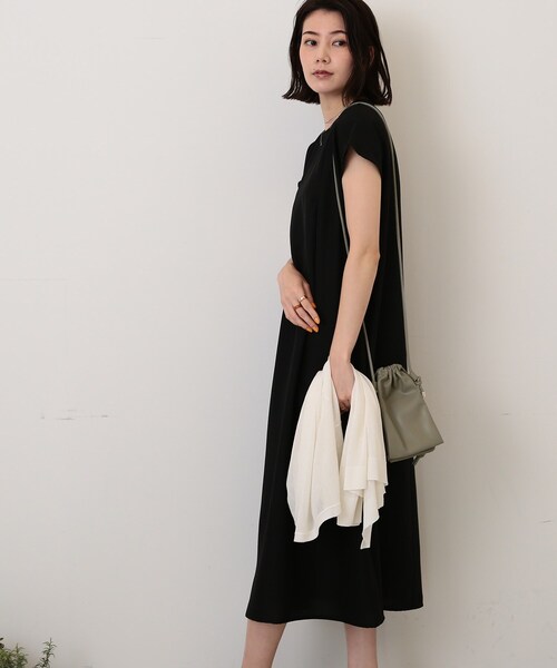 DRESKIP(ドレスキップ)の「◆麻調フレンチタックワンピース(ワンピース・レディース・グレー系その他/オレンジ/ブラック・03/02)」の12枚目の写真