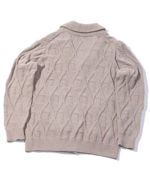 MEN'S BIGI(メンズビギ)の「5Gモールケーブルカーディガン(カーディガン/ボレロ・メンズ・ブラック/ベージュ・01/02/03)」の15枚目の写真