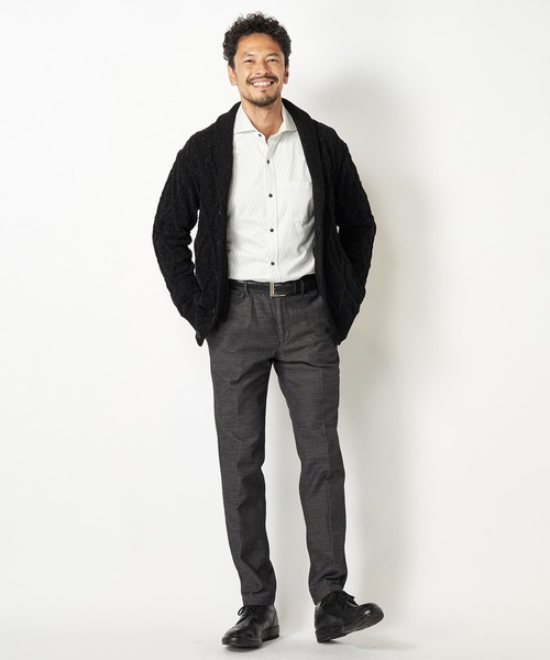 MEN'S BIGI(メンズビギ)の「5Gモールケーブルカーディガン(カーディガン/ボレロ・メンズ・ブラック/ベージュ・01/02/03)」の3枚目の写真
