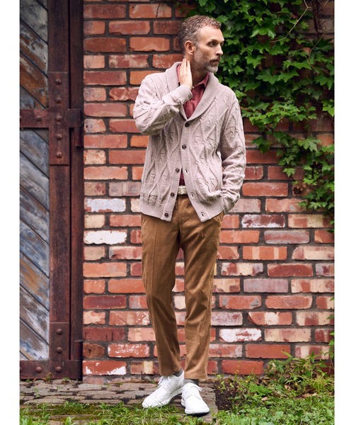 MEN'S BIGI(メンズビギ)の「5Gモールケーブルカーディガン(カーディガン/ボレロ・メンズ・ブラック/ベージュ・01/02/03)」の22枚目の写真