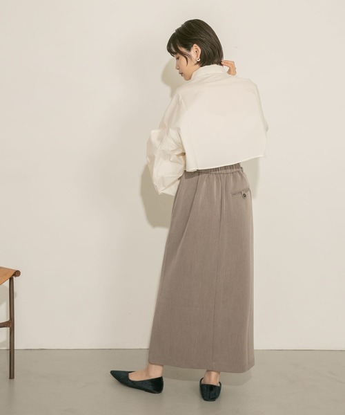 KBF（ケイビーエフ）の「ドロストギャザースリーブシャツ（シャツ/ブラウス・レディース・オフホワイト/ラベンダー/チャコールグレー・ONE）」の13枚目の写真