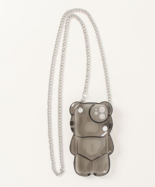 macaroni edge（マカロニエッジ）の「〈macaroni edge/マカロニエッジ〉クマのダイカットクリアチェーン付きiPhoneケース(iphone11/12/12pro/13/13pro)（スマホケース/カバー・レディース・ホワイト/ブラック/パープル・iPhone 12/iPhone 13/iPhone 13 Pro/iPhone 12 Pro/iPhone 11）」の4枚目の写真