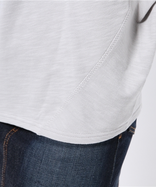 WHO'S WHO gallery（フーズフーギャラリー）の「【SMOOZZYS】切替デザインTEE（Tシャツ/カットソー・レディース・ホワイト/カーキ/ブラック/ライトグレー・FREE）」の11枚目の写真