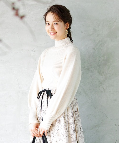 ENNEA(エンネア)の「【2022AWプレオーダー】ウールモヘアタム・ボリュームスリーブハイネックリブニット(ニット/セーター・レディース・オフホワイト/ブラック/ベージュ・M)」の10枚目の写真