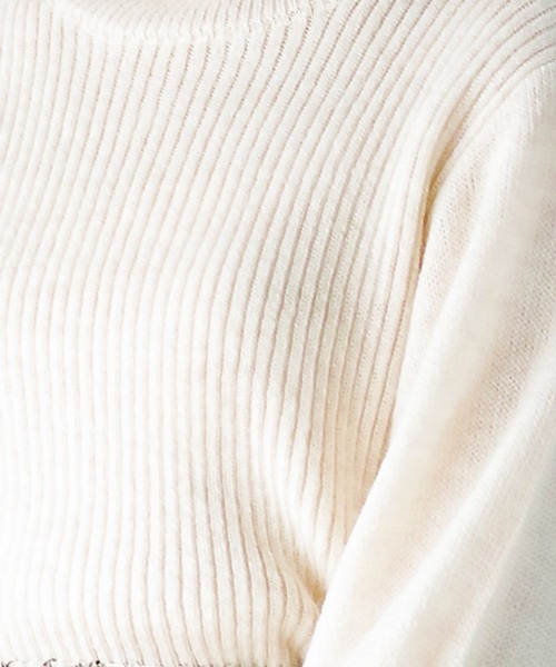 ENNEA(エンネア)の「【2022AWプレオーダー】ウールモヘアタム・ボリュームスリーブハイネックリブニット(ニット/セーター・レディース・オフホワイト/ブラック/ベージュ・M)」の11枚目の写真