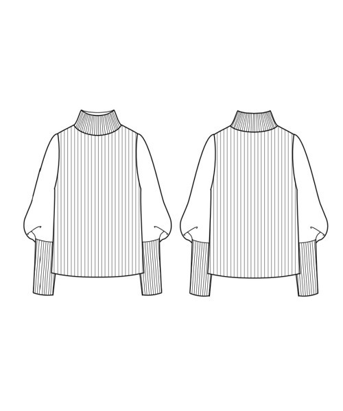 ENNEA(エンネア)の「【2022AWプレオーダー】ウールモヘアタム・ボリュームスリーブハイネックリブニット(ニット/セーター・レディース・オフホワイト/ブラック/ベージュ・M)」の5枚目の写真