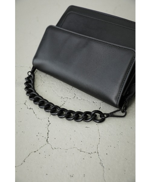 AZUL by moussy（アズールバイマウジー）の「CHUNKY CHAIN SHOULDER BAG/チャンキーチェーンショルダーバッグ（ショルダーバッグ・レディース・ブラック/ライトベージュ・FREE）」の8枚目の写真