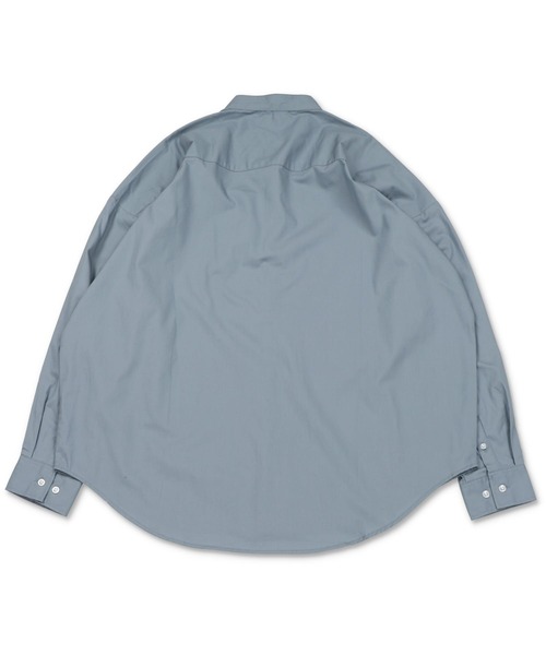 SPINNS(スピンズ)の「【ビックシルエット】長袖 ノーカラーシャツ(シャツ/ブラウス・メンズ・ホワイト/ブラック/サックスブルー・L)」の10枚目の写真