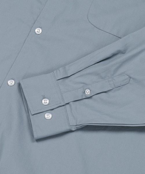 SPINNS(スピンズ)の「【ビックシルエット】長袖 ノーカラーシャツ(シャツ/ブラウス・メンズ・ホワイト/ブラック/サックスブルー・L)」の6枚目の写真