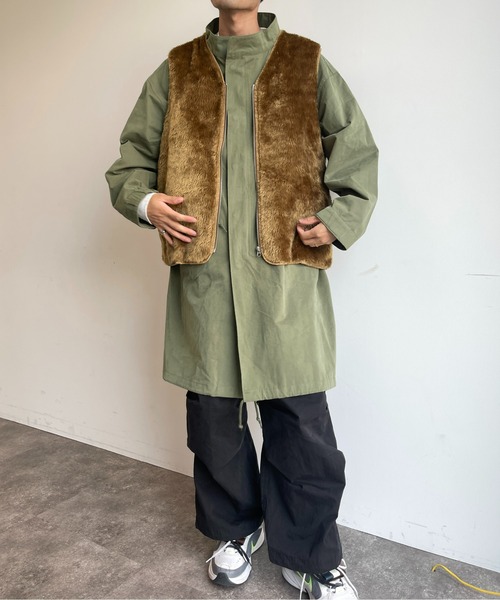 CPCM(シーピーシーエム)の「ルーズモッズコート(モッズコート・メンズ・カーキ/アイボリー/ブラック・MEDIUM/LARGE)」の11枚目の写真