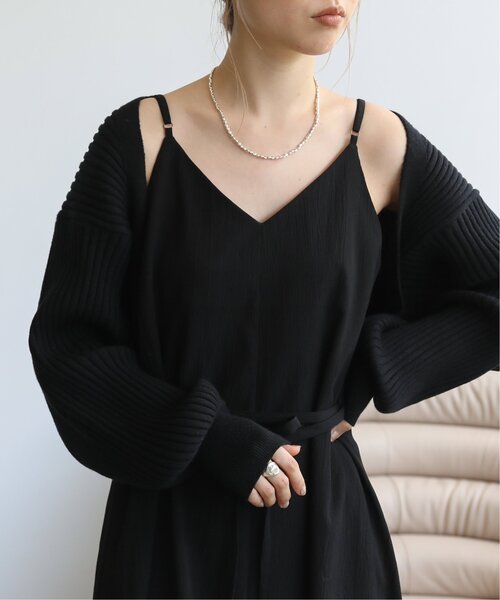 RAY CASSIN（レイカズン）の「リブボレロカーデ×キャミワンピースセット（ワンピース・レディース・ブラック/ブラウン/キナリ/パープル・FREE）」の12枚目の写真