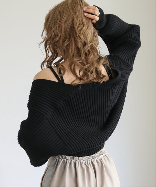 RAY CASSIN（レイカズン）の「リブボレロカーデ×キャミワンピースセット（ワンピース・レディース・ブラック/ブラウン/キナリ/パープル・FREE）」の14枚目の写真