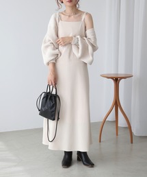 RAY CASSIN | リブボレロカーデ×キャミワンピースセット(ワンピース)