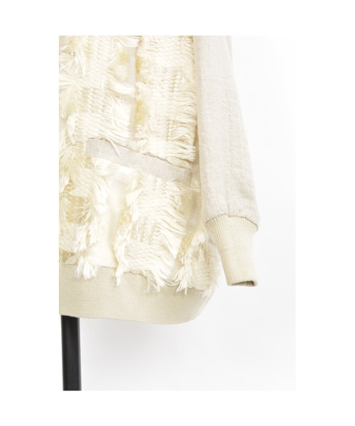 gomme（ゴム）の「Li/Wツイル　ロングスリーブカーディガン（カーディガン/ボレロ・レディース・ブラック/キナリ・MEDIUM）」の13枚目の写真