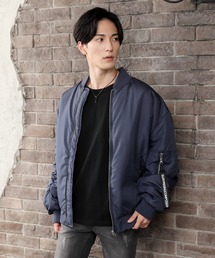 TopIsm | 撥水加工 ドロップショルダー 中綿MA-1ジャケット(MA-1)