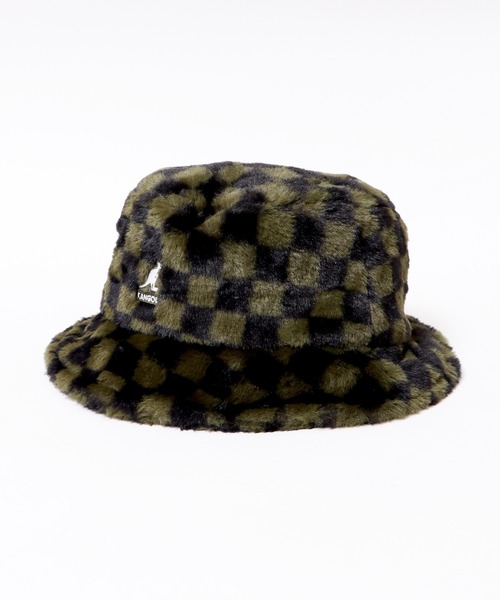 KANGOL（カンゴール）の「KANGOL/カンゴール Faux Fur bucket バケットハット（ハット・メンズ・ブラック/ブラック系その他/グリーン/ピンク/ブルー・L/M）」の3枚目の写真