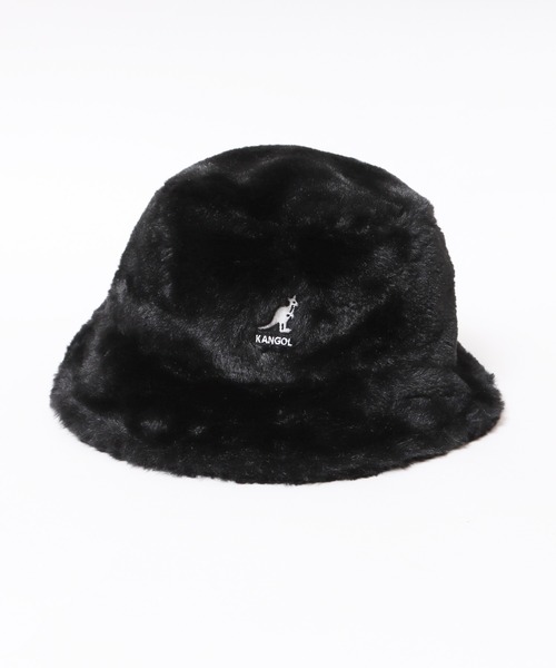 KANGOL（カンゴール）の「KANGOL/カンゴール Faux Fur bucket バケットハット（ハット・メンズ・ブラック/ブラック系その他/グリーン/ピンク/ブルー・L/M）」の2枚目の写真