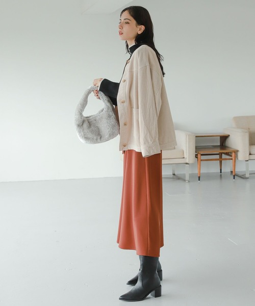 LAKOLE（ラコレ）の「12Gフレアスリーブモックネックニット / 298289（ニット/セーター・レディース・その他9/アイボリー/その他6/オフホワイト/オレンジ/セージグリーン/ベージュ/ブラック・SMALL/MEDIUM）」の12枚目の写真