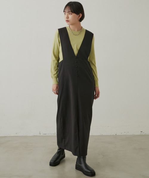 Aunt Marie's(アントマリーズ)の「ボリュームソールロングブーツ / 軽量 / サイドゴア(ブーツ・レディース・ブラック・S/M/L)」の11枚目の写真