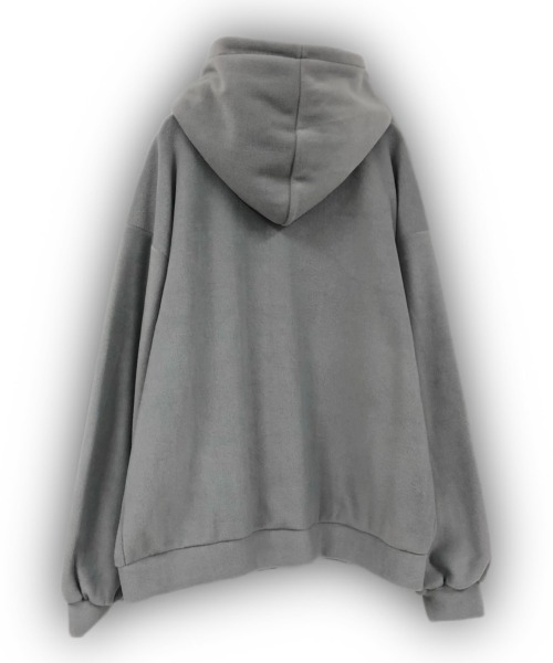 XU(エックスユー)の「【XU/エックスユー】fleece zip hoodie / ジップアップパーカー zip-up ジップアップ ジップアップフーディ パーカー フーディ スウェット 春服 秋服 冬服 羽織 フリース フリースフーディ(パーカー・メンズ・ブラック/グレー・ONE SIZE)」の5枚目の写真