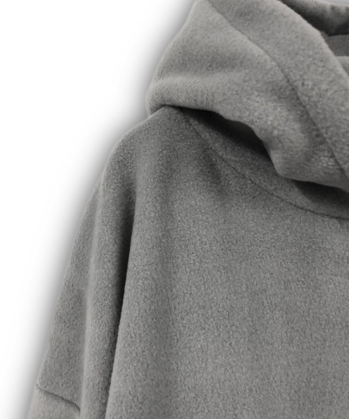 XU(エックスユー)の「【XU/エックスユー】fleece zip hoodie / ジップアップパーカー zip-up ジップアップ ジップアップフーディ パーカー フーディ スウェット 春服 秋服 冬服 羽織 フリース フリースフーディ(パーカー・メンズ・ブラック/グレー・ONE SIZE)」の6枚目の写真
