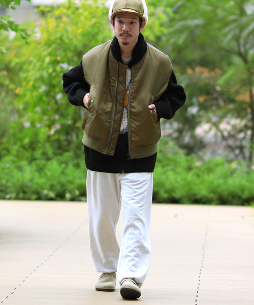 KIFFE（キッフェ）の「【KIFFE/キッフェ】BIG FIT MA-1 ベスト（MA-1・メンズ・ブラック/カーキ・FREE）」の6枚目の写真