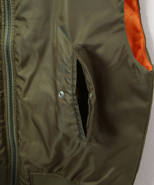 KIFFE（キッフェ）の「【KIFFE/キッフェ】BIG FIT MA-1 ベスト（MA-1・メンズ・ブラック/カーキ・FREE）」の20枚目の写真