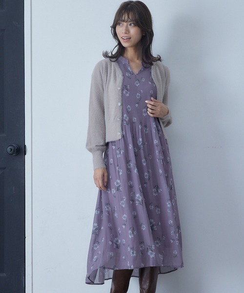 12Twelve Agenda(トゥエルブ アジェンダ)の「花柄消しプリーツ長袖ワンピース(ワンピース・レディース・ピンク/グリーン・M)」の22枚目の写真