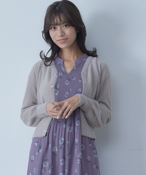 12Twelve Agenda(トゥエルブ アジェンダ)の「花柄消しプリーツ長袖ワンピース(ワンピース・レディース・ピンク/グリーン・M)」の18枚目の写真