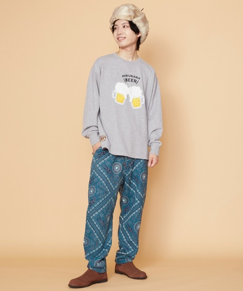 チャイハネ(チャイハネ)の「【チャイハネ】Amina×grn パチモMEN'SトップスLサイズ(スウェット・メンズ・グレー/グリーン/キャメル・FREE)」の8枚目の写真